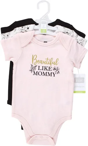 Vista 439 de Hudson Baby baby-girls Cotton Bodysuits 3-pack
