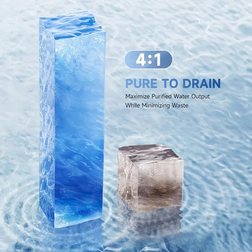 Vista 7 de CO-Z Filtro de Agua de Ósmosis Inversa de Encimera, Sistema de Filtración de Agua RO de 5 Etapas, Dispensador Portátil de Purificador de Agua con 3