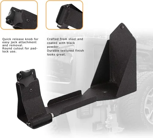 Vista 3 de Soporte de montaje de gato de elevación alta para Jeep Wrangler JK 2007-2018
