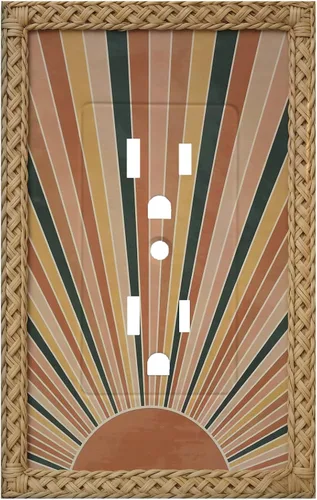 Vista 14 de Cubiertas de Interruptor de Luz Artísticas Decorativas Boho Figura Abstracta Interruptor de Pared Único Placa de Interruptor Decorativo Placa