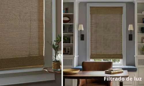 Vista 5 de LazBlinds Persianas romanas de bambú inalámbricas sin taladro, 20 pulgadas