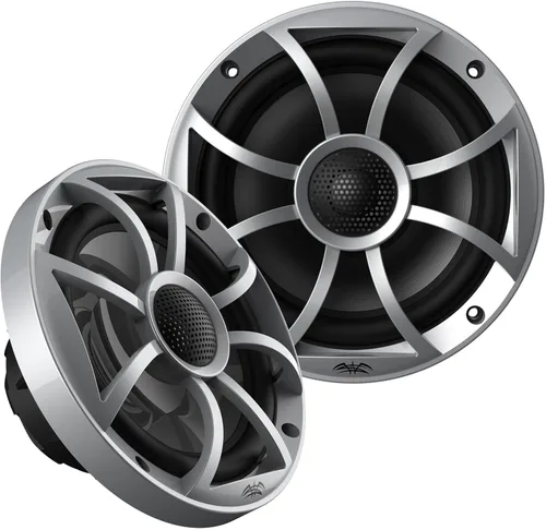 Vista 2 de Wet Sounds WS-MC-2 - Radio marina con 2 pares de sonidos húmedos, repuesto OEM 65ic-S Serie XS-Cono plateado de 6.5 pulgadas, par de altavoces