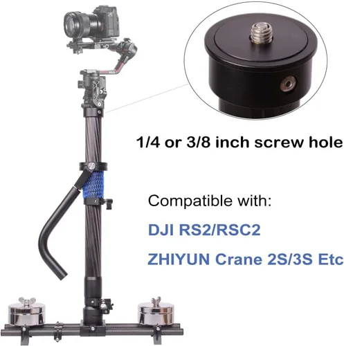 Vista 3 de DF DIGITALFOTO Thanos Pro II - Chaleco de soporte Steadycam Axis System para RS5/RS4/RS 4 PRO/Crane 3S/RSC 2 RS 3 PRO cardán con monopie giratorio