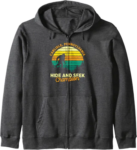 Vista 5 de Retro Carlisle, Pennsylvania - Sudadera con capucha con cremallera