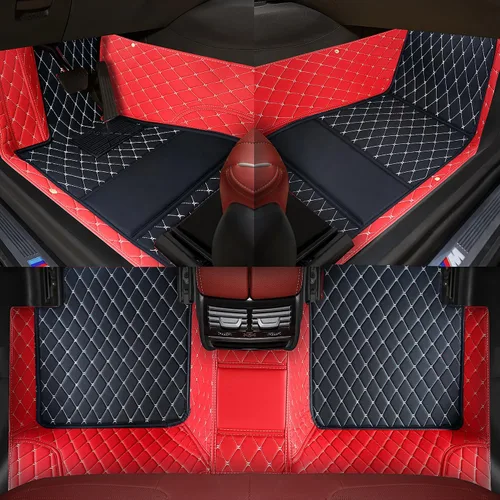 Vista 20 de Alfombrillas de lujo para todo tipo de clima, ajuste personalizado, rojo puro, juego de 4