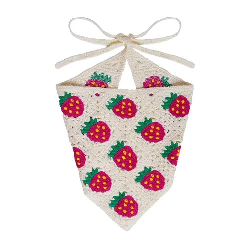 Vista 11 de hoyuwak Pañuelo para la cabeza de ganchillo, bandanas, diademas de corazón, bufanda, cubiertas para la cabeza, accesorios para el cabello rosa