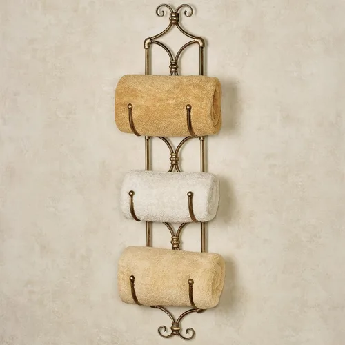Vista 2 de Touch of Class Bain Wall Mount Rack Oro