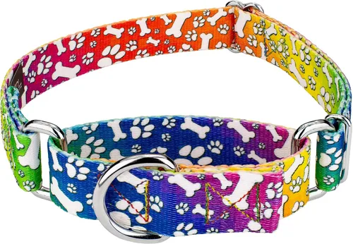 Vista 15 de Country Brook Petz - Collar para perro Martingala con mandala bohemio azul, colección Groovy con diseños lejanos (1/2 pulgada, 2XS)