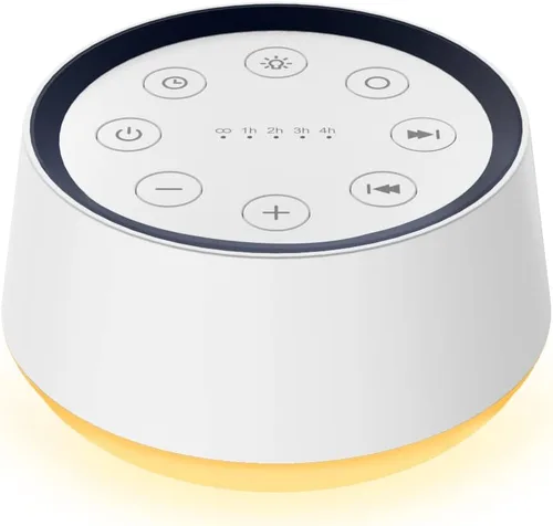 Vista 9 de Máquina de Sonido de Ruido Marrón con 30 Sonidos Relajantes, Luz Nocturna de 12 Colores, Máquina de Ruido Blanco para Adultos, Bebés y Niños