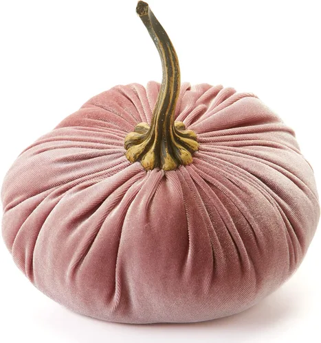 Vista 18 de Your Heart's Content Calabaza de terciopelo de 9 pulgadas, decoración de otoño hecha a mano, centro de mesa de boda de otoño, decoración rústica