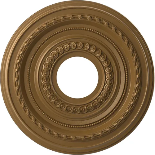 Vista 22 de Ekena Millwork CMP10CO Cole Medallón de techo de PVC termoformado (se adapta a toldos de hasta 4 1/4"), 10 "OD x 3 1/2" ID x 3/4" P