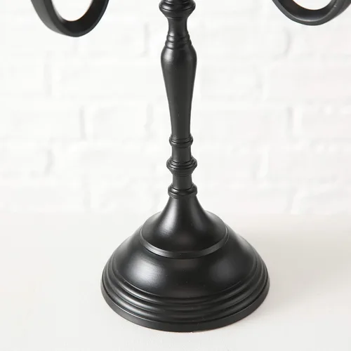 Vista 8 de Hamptons - Candelabro de cinco velas, acabado negro rústico, estilo granja