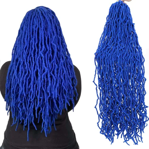 Vista 10 de Extensiones de cabello sintético de ganchillo de 18 pulgadas, 6 paquetes de rastas suaves preenrolladas, extensiones de cabello sintético