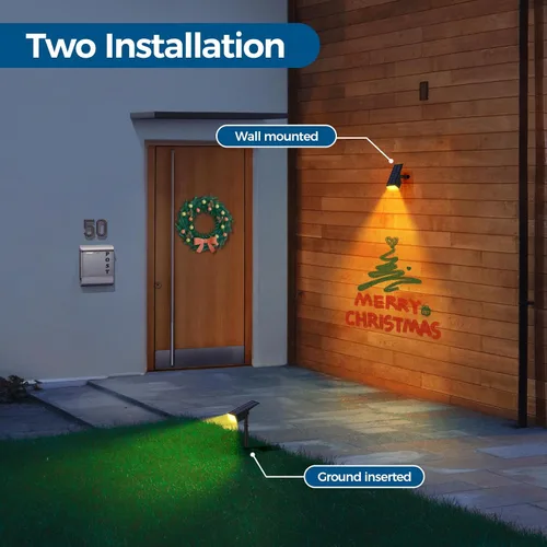 Vista 7 de WENATY Focos solares para exteriores, impermeables, IP65, LED brillantes, iluminación solar de paisaje para patio de jardín exterior, focos