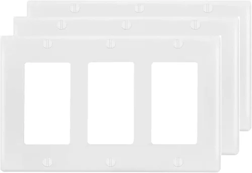 Vista 8 de Placa de pared Decora sin tornillos de 4 segmentos, placa frontal eléctrica para interruptor de luz, interruptor inteligente, receptáculo