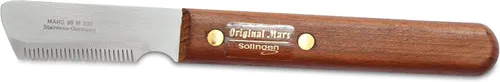 Vista 7 de Mars - Cuchillo profesional para pelar perros, herramienta de aseo para dientes inclinados medianos con borde cónico, diestro