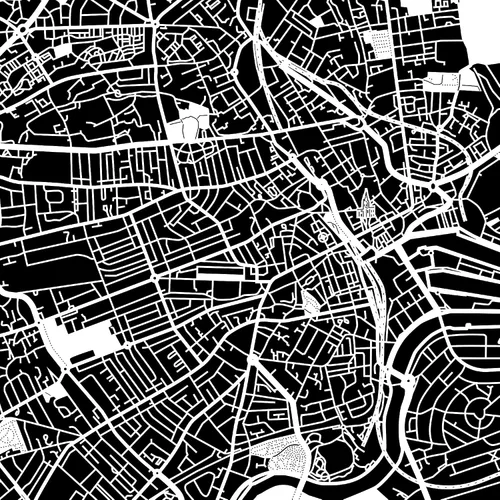 Vista 3 de O3 Design Studio Aberdeen - Mapa de papel cortado en papel blanco de 12 x 12 pulgadas