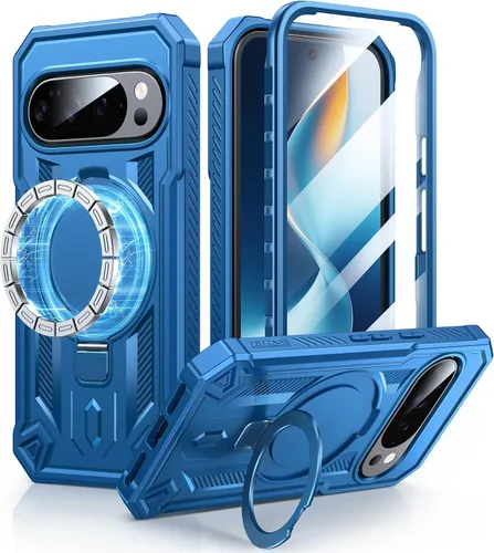 Vista 14 de FNTCASE para Google Pixel 10-Pro-XL Funda: para 9 Pro XL con soporte de anillo soporte magnético grado militar a prueba de golpes funda protectora