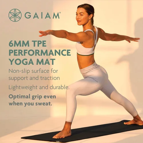 Vista 8 de Gaiam Esterilla de Yoga Performance TPE de Ejercicio y Fitness para Todo Tipo de Yoga, Pilates y Ejercicios de Piso