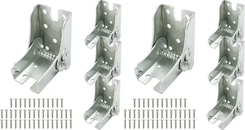 Vista 9 de 2 soportes de bisagra plegables, bisagras autobloqueantes, soporte de mesa plegable de 90 grados, accesorios de patas resistentes para mesa