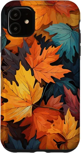 Vista 8 de Colorful Leaves Otoño y Otoño Tema, Otoño Color Funda para iPhone 17