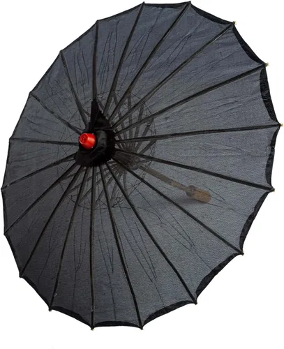 Vista 2 de THY COLLECTIBLES Parasol chino japonés de 22 pulgadas para bodas, fotografías, disfraces, cosplay, decoración y otros eventos, color liso