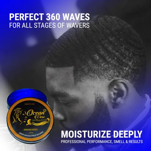 Vista 3 de OCEAN VIEW DEEP WAVES POMADE Cepillo ondulado 360 + grasa de ondas 360