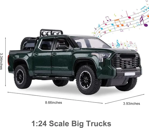 Vista 3 de SASBSC Tundra Camiones de Juguete para Niños de 3 4 5 6 7 Años Camiones de Juguete Pickup Todoterreno para Niños de 3-5 Años Camiones de Metal