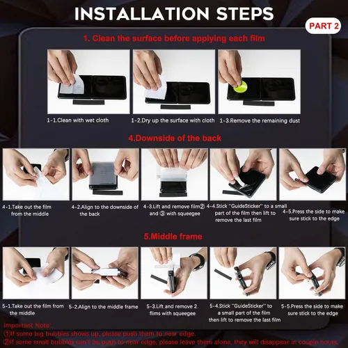 Vista 9 de Orzero (3 juegos de 12 paquetes de protectores de pantalla compatibles con Samsung Galaxy Z Flip 8/Flip 7, protector de pantalla con TPU suave