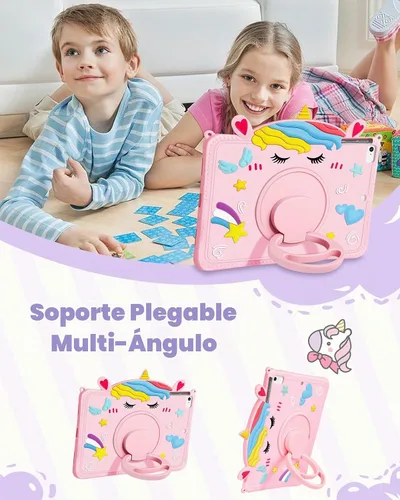 Vista 5 de Funda para iPad mini de 5ª/4ª generación - 7.9 pulgadas Funda Mini 4/5 Gen con soporte para bolígrafo, linda funda de tableta de silicona