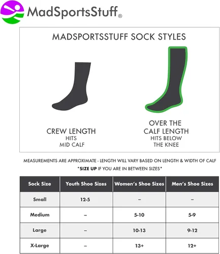 Vista 3 de MadSportsStuff Dugout 3 Stripe Baseball Socks Over the Calf Length (Multiple Colors)