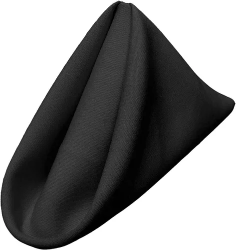 Vista 2 de LA Linen Paquete de 10 servilletas de popelina de poli, servilletas de tela suave, servilletas lavables y reutilizables, servilletas de mesa