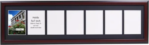 Vista 13 de Creative Picture Frames Marco de Fotos Negro con 2 Aberturas de Vidrio que Contiene Fotografías de 5 por 7 Pulgadas con Paspartú Negro de 10X12