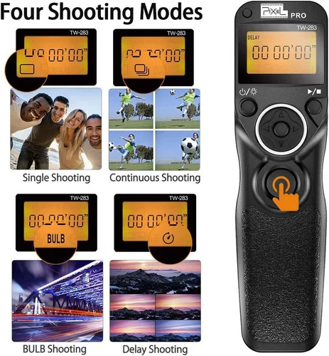 Vista 6 de Liberación de obturador remoto para Nikon, temporizador inalámbrico de liberación de obturador, control remoto Pixel TW-283 DC0/DC2 para Nikon Z6 Z7