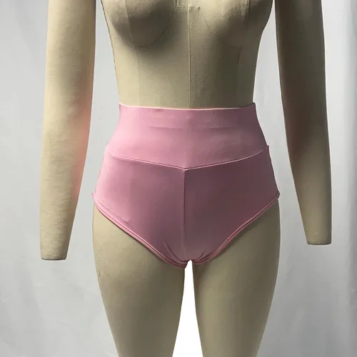 Vista 2 de Women Retro Solid Silk High Waisted Scrunch Butt Lifting Booty Shorts Hot Pants