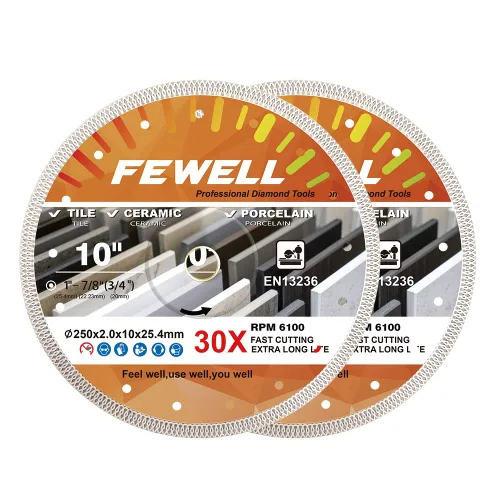 Vista 16 de FEWELL Hoja fina estupenda de la teja del diamante de la porcelana de 4 pulgadas 3 unids/lote para cortar azulejos de porcelana de cerámica