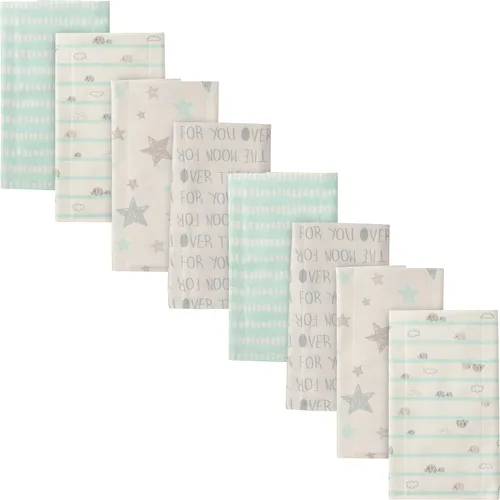Vista 6 de Gerber Paquete de 8 paños de franela de algodón unisex para bebé