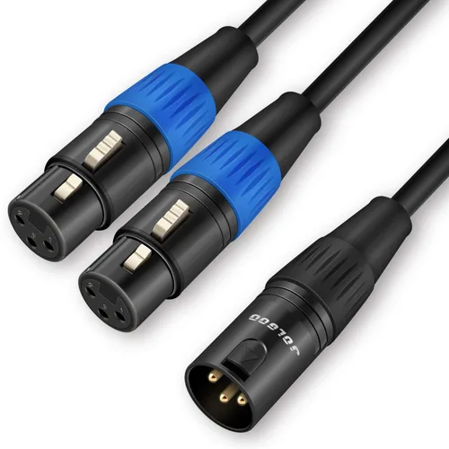 Vista 9 de JOLGOO Divisor XLR - Cable Y hembra a macho doble, 1.6 pies
