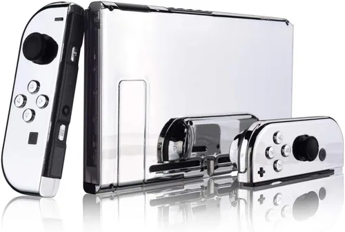 Vista 3 de eXtremeRate - Placa trasera para Nintendo Switch Console NS Joycon con carcasa de mando de mano con botones de juego completo carcasa de repuesto