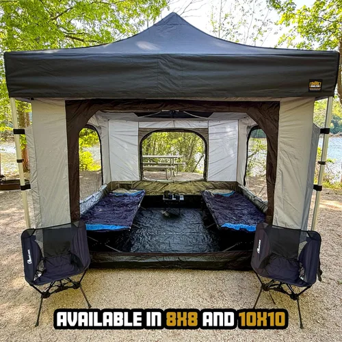Vista 6 de Inserto compacto para tienda de campaña Compact Shelter – Se convierte en habitación cerrada con ventanas de malla, puerta con cremallera, suelo