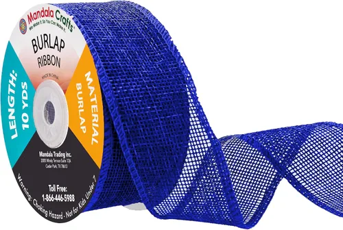 Vista 99 de Mandala Crafts Cinta de arpillera negra de 1.5 pulgadas de ancho para manualidades, rollo de 20 yardas de cinta rústica de arpillera para coronas