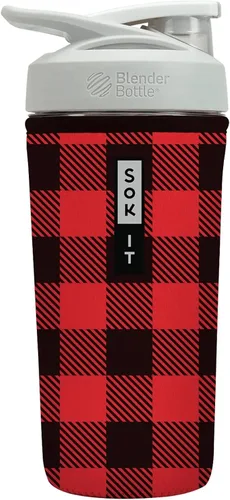 Vista 77 de Sok It BotlSok Botella Mezcladora de Proteínas con Funda Aislante de Neopreno (Floral Abstracto, Se Ajusta a Mezcladoras de 24oz)
