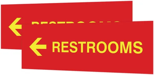 Vista 79 de Signs ByLITA Basic Restrooms - Letrero direccional para pared o puerta (negro), pequeño (paquete de 1)