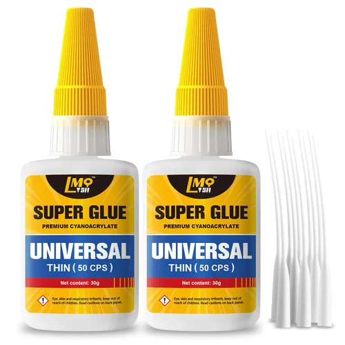 Vista 12 de Superpegamento Grueso CA Transparente de 30 Gramos (1.06 oz), Superpegamento de Cianoacrilato Instantáneo de Servicio Pesado para Plástico Cerámica