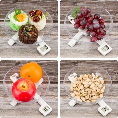 Vista 5 de Báscula de alimentos portátil, báscula de viaje para alimentos, pequeña báscula digital plegable de cocina para alimentos, báscula de bolsillo mini