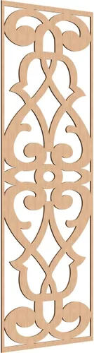 Vista 89 de 9 3/8"W x 24 3/8"H x 1/4"T Bellaire Decorativos Paneles de pared de madera calado, abedul
