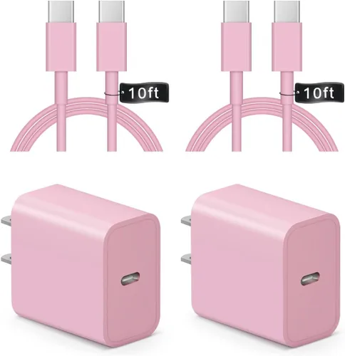 Vista 8 de Cargador para iPhone 17 16 15 de carga rápida - 2 unidades, 20 W, USB C, bloque de carga con cable tipo C de 6 pies compatible con iPhone 17/17