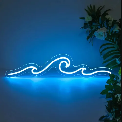 Vista 3 de LED Mountains Sunrise Sunset Wave Neon Signs Dimmable 5V USB Power Neon Lights Wall Art Decorative Lamp for Home Preppy Dorm Salon Decor Bar Party