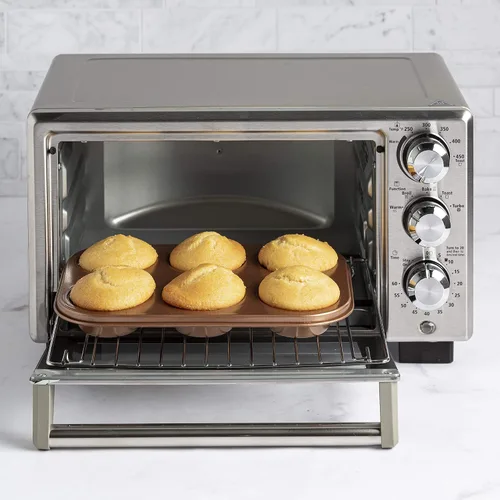 Vista 12 de Ecolution Juego de 4 utensilios antiadherentes para horno tostador, acero al carbono, fácil de limpiar y perfecto para porciones individuales, cobre