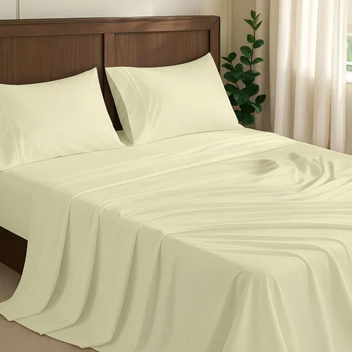 Vista 46 de NON Sticky cotton Juego de sábanas cortas de algodón egipcio de alta calidad para caravana, 4 piezas, bolsillo profundo de 12 pulgadas, suave, fácil